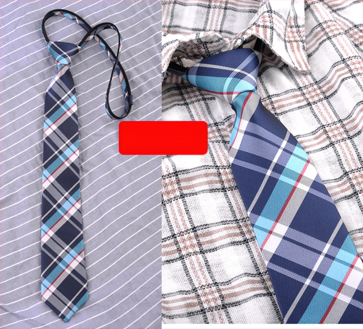 Вратовръзка без връзване с цип за жени, къс стил, Хелоуин cosplay, райета, полиестерна нишка, жакард