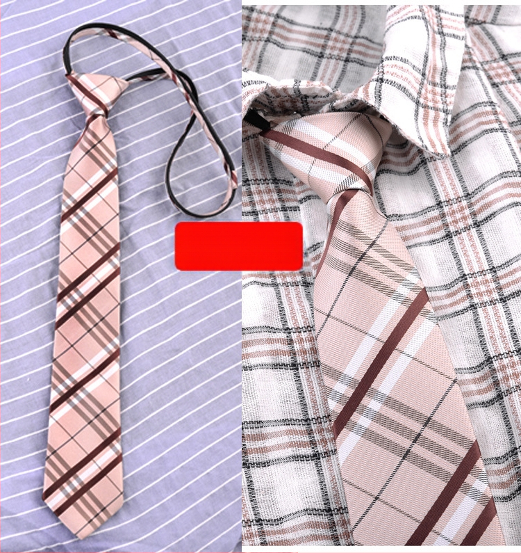 Вратовръзка без връзване с цип за жени, къс стил, Хелоуин cosplay, райета, полиестерна нишка, жакард