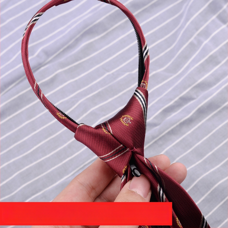 Вратовръзка без връзване с цип за жени, къс стил, Хелоуин cosplay, райета, полиестерна нишка, жакард