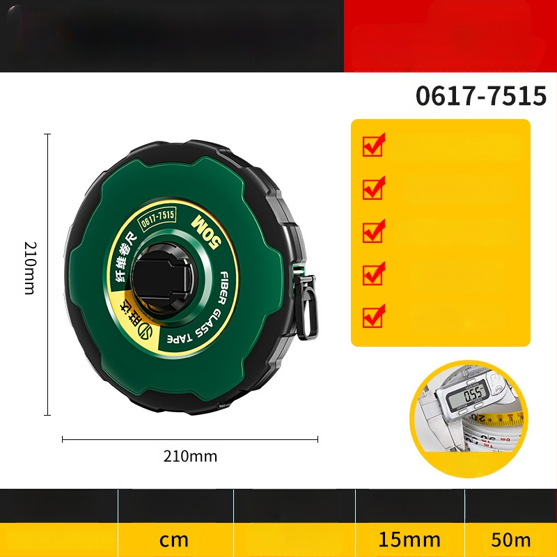Shengda mjerni traka s vlaknastim pravom, dvostrana, mekša