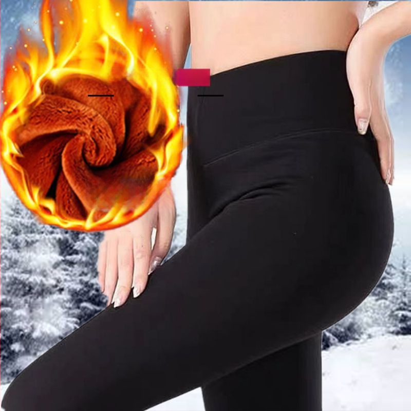 Женски зимни чорапогащи-леггинси от chenille със спандекс, висока еластичност, средна плътност, поддържат топлината