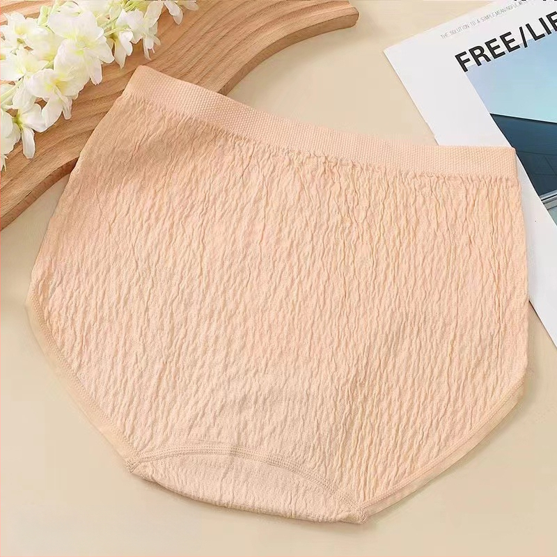 Plus veličine pamučne gaćice s visokim strukom, prozračné, pletene, udio pamuka 50–70%, 100% pamuk podstava u području prepona