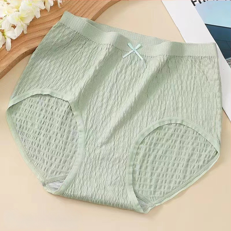 Plus veličine pamučne gaćice s visokim strukom, prozračné, pletene, udio pamuka 50–70%, 100% pamuk podstava u području prepona