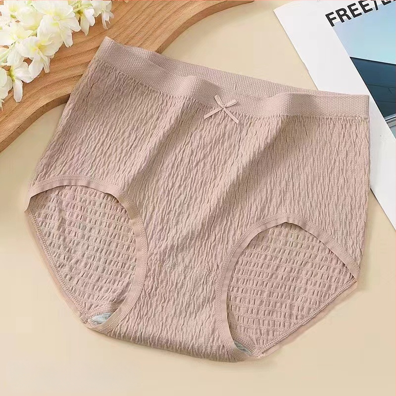 Plus veličine pamučne gaćice s visokim strukom, prozračné, pletene, udio pamuka 50–70%, 100% pamuk podstava u području prepona