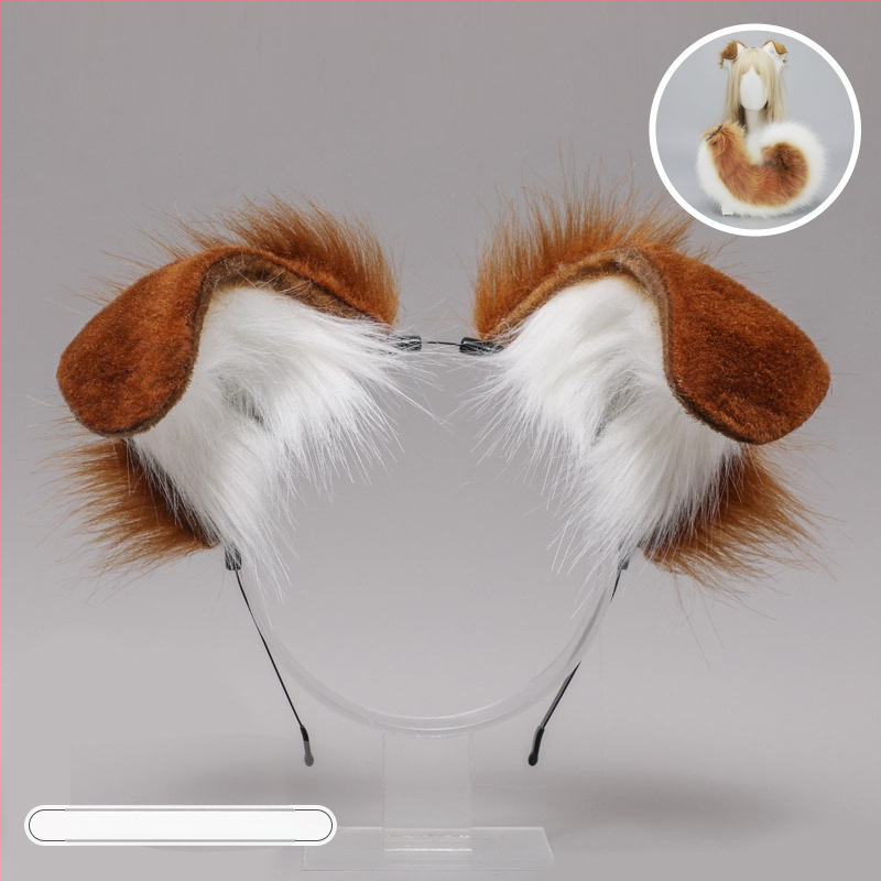 Ръчно изработено плюшено аксесоар за глава с уши на чудовище, карикатурен стил, унисекс