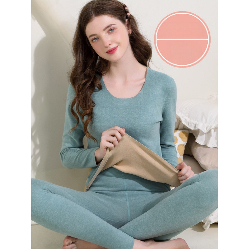 Termalni set donjeg rublja za muškarce i žene, vlakno za grijanje, pamukova baza, ekstra debeli materijal 501–600 g/m², velur podstava, dugi rukavi