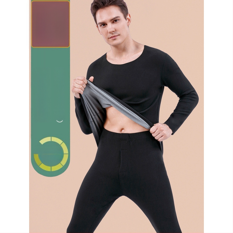 Termalni set donjeg rublja za muškarce i žene, vlakno za grijanje, pamukova baza, ekstra debeli materijal 501–600 g/m², velur podstava, dugi rukavi