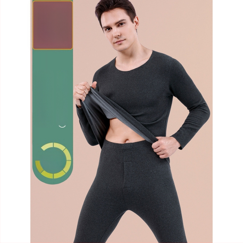 Termalni set donjeg rublja za muškarce i žene, vlakno za grijanje, pamukova baza, ekstra debeli materijal 501–600 g/m², velur podstava, dugi rukavi