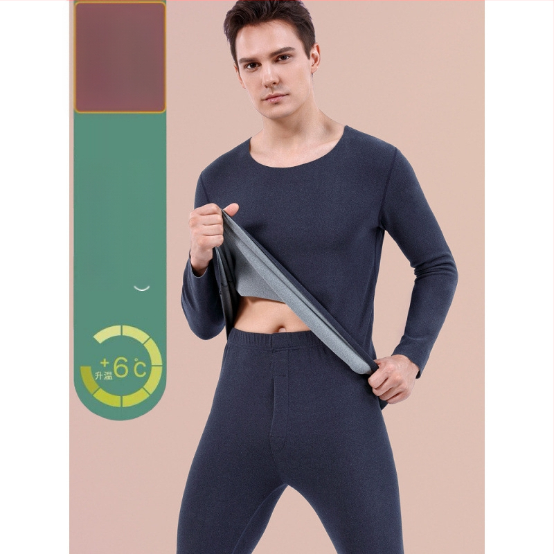 Termalni set donjeg rublja za muškarce i žene, vlakno za grijanje, pamukova baza, ekstra debeli materijal 501–600 g/m², velur podstava, dugi rukavi
