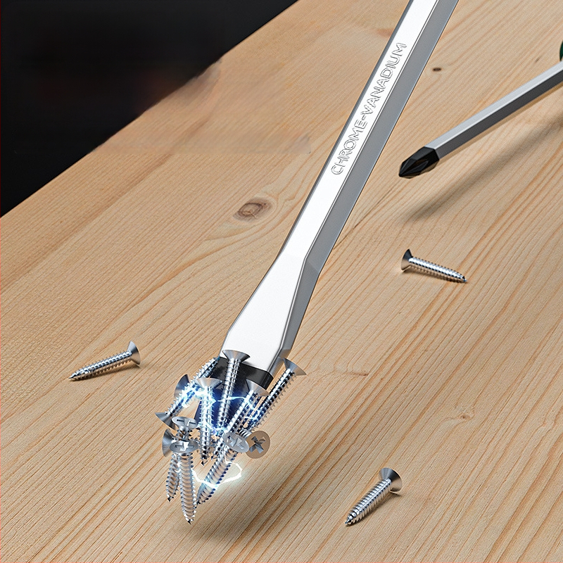 Πολυβιδική μαγνητική κατσαβίδα από Cr-V ατσάλι, με σταυροειδή κεφαλή, υψηλή σκληρότητα, ανθεκτική σε κρούσεις