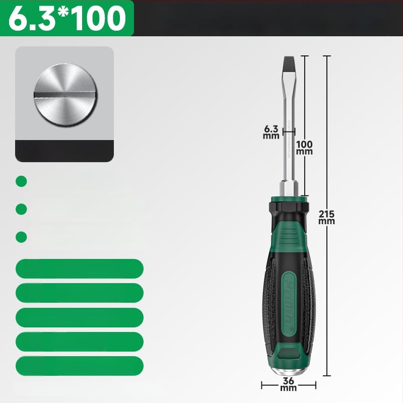Πολυβιδική μαγνητική κατσαβίδα από Cr-V ατσάλι, με σταυροειδή κεφαλή, υψηλή σκληρότητα, ανθεκτική σε κρούσεις