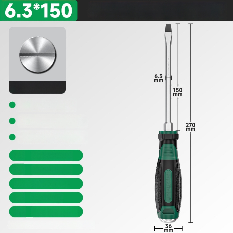 Πολυβιδική μαγνητική κατσαβίδα από Cr-V ατσάλι, με σταυροειδή κεφαλή, υψηλή σκληρότητα, ανθεκτική σε κρούσεις