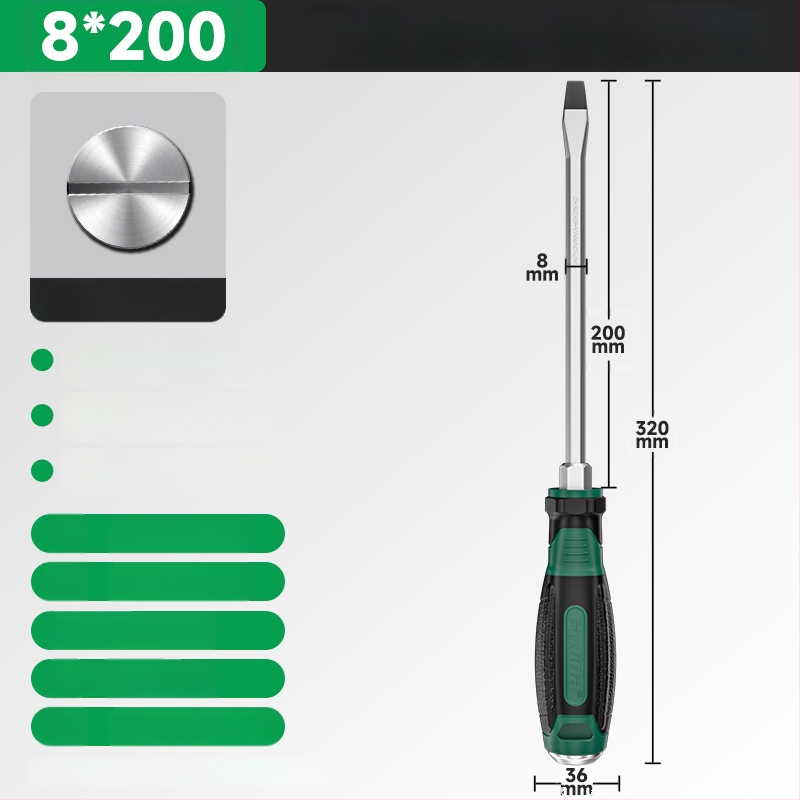 Πολυβιδική μαγνητική κατσαβίδα από Cr-V ατσάλι, με σταυροειδή κεφαλή, υψηλή σκληρότητα, ανθεκτική σε κρούσεις