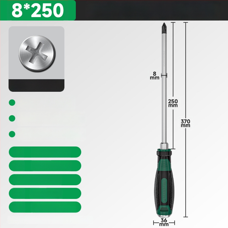 Πολυβιδική μαγνητική κατσαβίδα από Cr-V ατσάλι, με σταυροειδή κεφαλή, υψηλή σκληρότητα, ανθεκτική σε κρούσεις