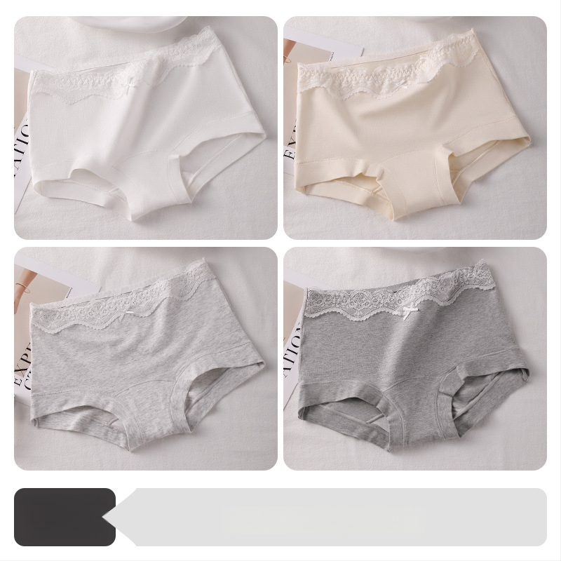 Boxer briefs за тийн момичета, антибактериални, проветриви, изцяло памучни, средна талия, гладка тъкан