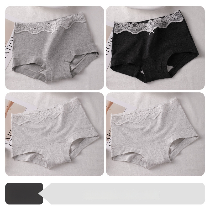 Boxer briefs за тийн момичета, антибактериални, проветриви, изцяло памучни, средна талия, гладка тъкан