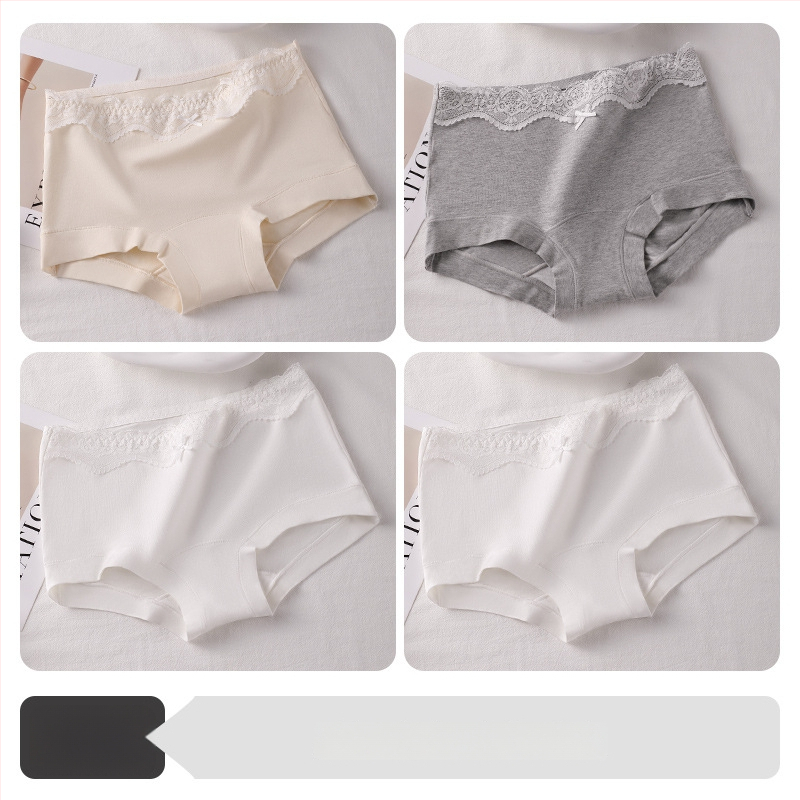 Boxer briefs за тийн момичета, антибактериални, проветриви, изцяло памучни, средна талия, гладка тъкан