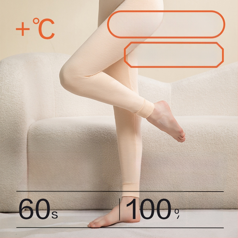 Moteriškos storos 100% medvilnės termines kelnes, vieno sluoksnio, išlaiko šilumą