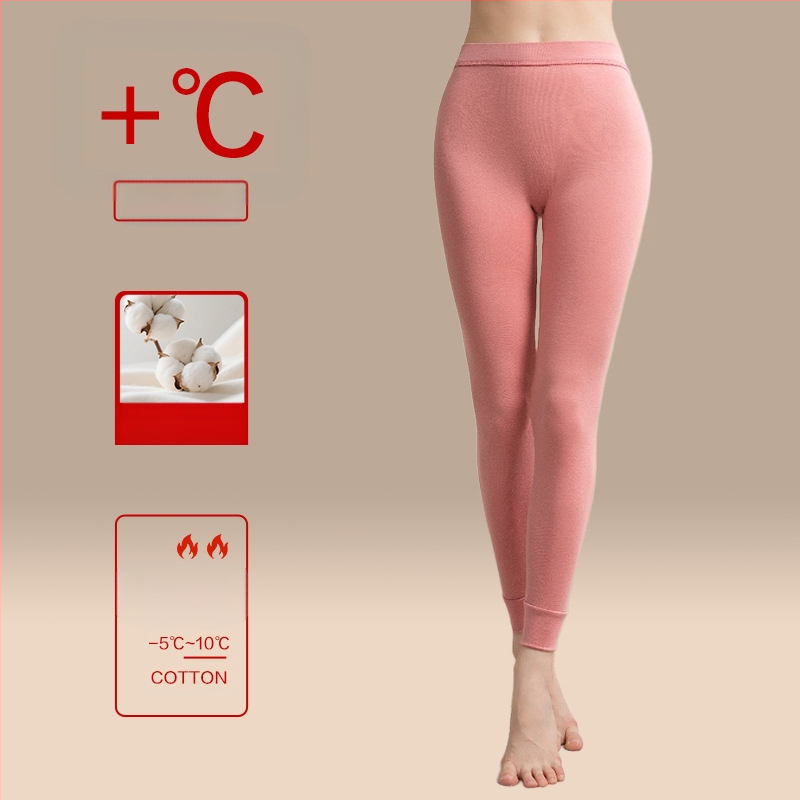 Moteriškos storos 100% medvilnės termines kelnes, vieno sluoksnio, išlaiko šilumą