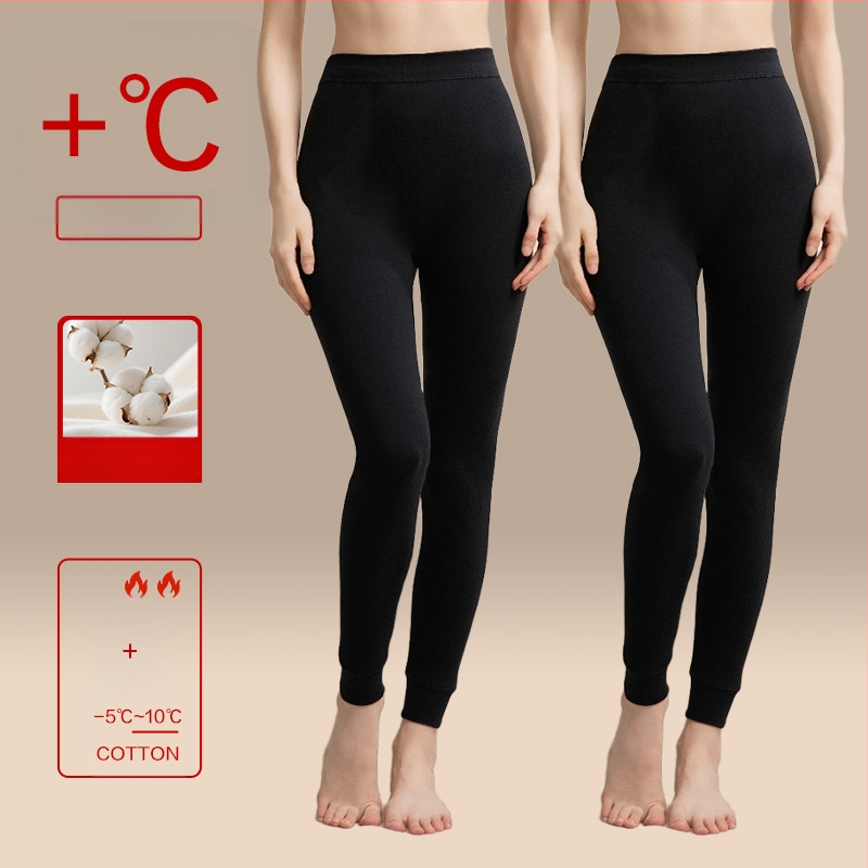 Moteriškos storos 100% medvilnės termines kelnes, vieno sluoksnio, išlaiko šilumą