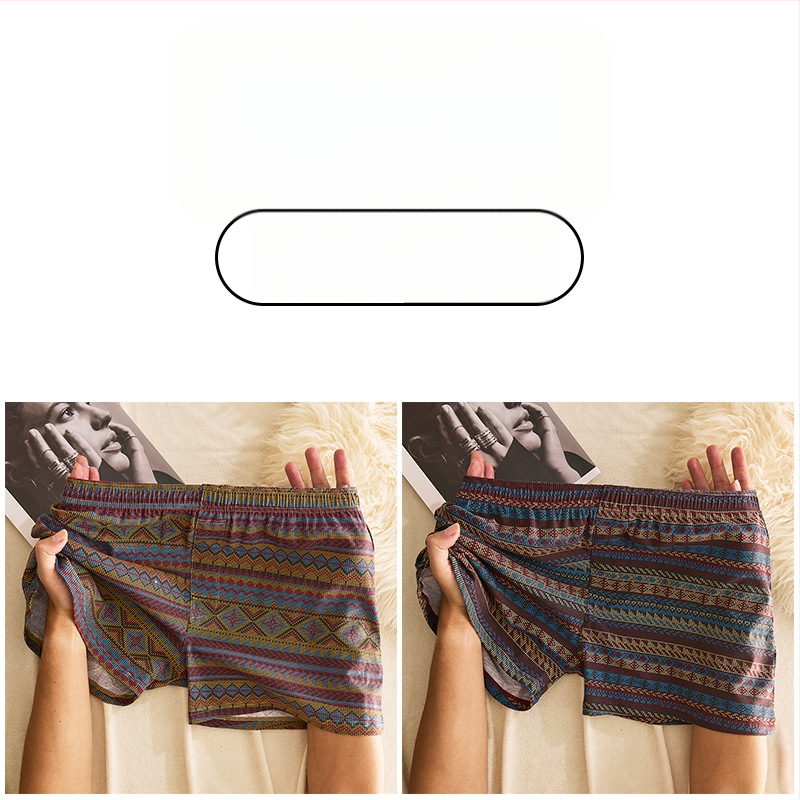 Muške pamucne bokserice sa srednjim strukom, prozračne, brzo suše, 90–95% pamuka, geometrijski/gradijentni/valoviti uzorak