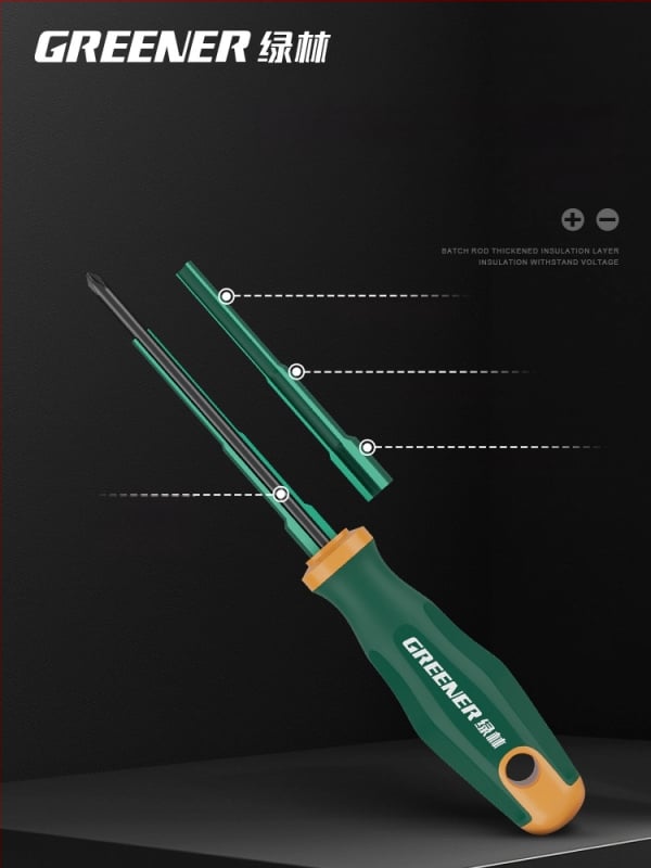 Κατσαβίδι με σταυροειδή κεφαλή για ηλεκτρολόγους, πλαστική λαβή