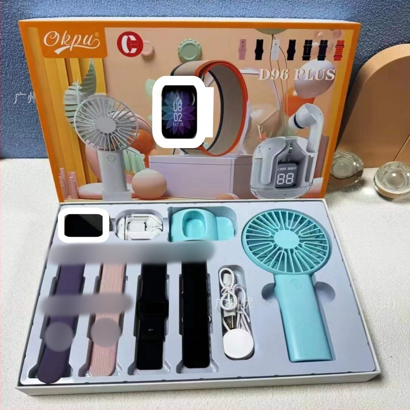 Smartwatch D96/D97/D98/D99 Plus s više stilova silikonskih narukvica, TFT zaslon, Bluetooth pozivi, pametni podsjetnici, bežično punjenje, kompatibilan s iOS