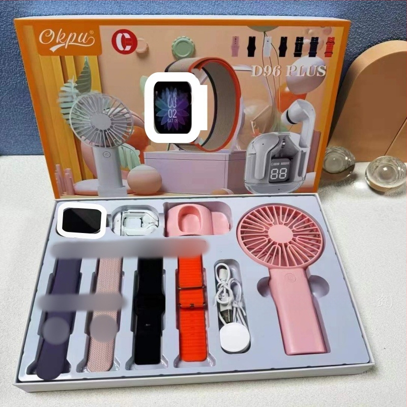 Smartwatch D96/D97/D98/D99 Plus s više stilova silikonskih narukvica, TFT zaslon, Bluetooth pozivi, pametni podsjetnici, bežično punjenje, kompatibilan s iOS