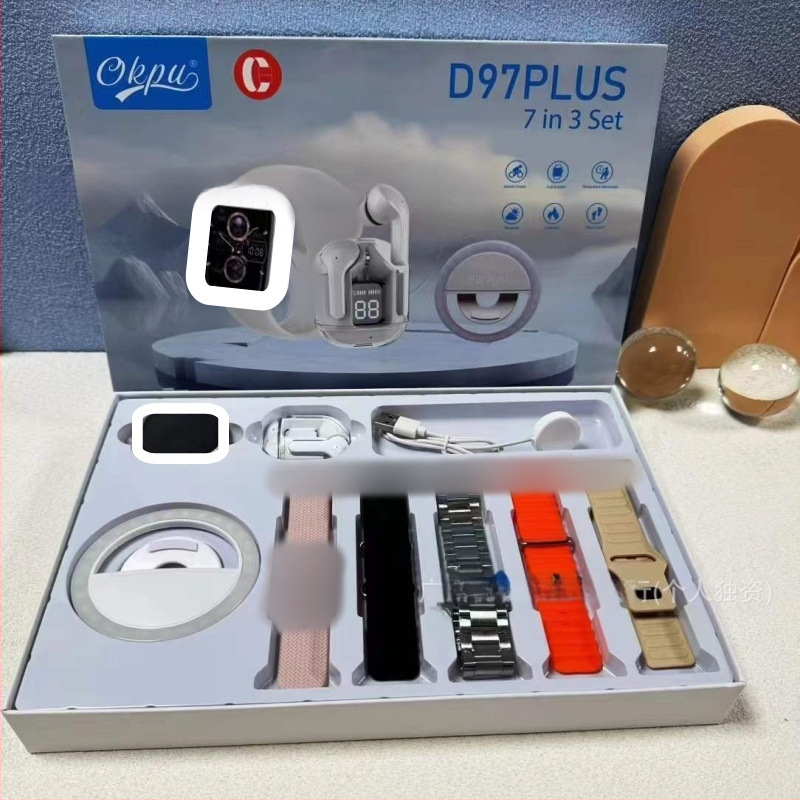 Smartwatch D96/D97/D98/D99 Plus s više stilova silikonskih narukvica, TFT zaslon, Bluetooth pozivi, pametni podsjetnici, bežično punjenje, kompatibilan s iOS