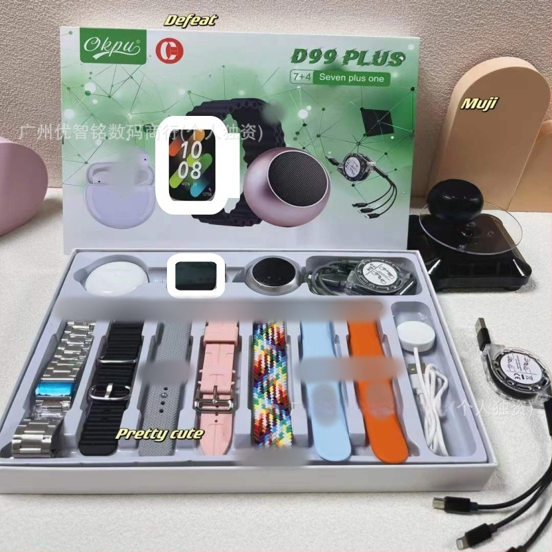 Smartwatch D96/D97/D98/D99 Plus s više stilova silikonskih narukvica, TFT zaslon, Bluetooth pozivi, pametni podsjetnici, bežično punjenje, kompatibilan s iOS