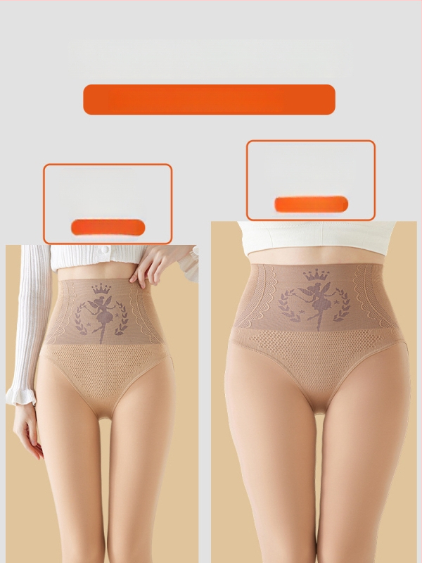 Колготки с подплатой от флис, висока талия, дебели, топли, нейлон-спандекс