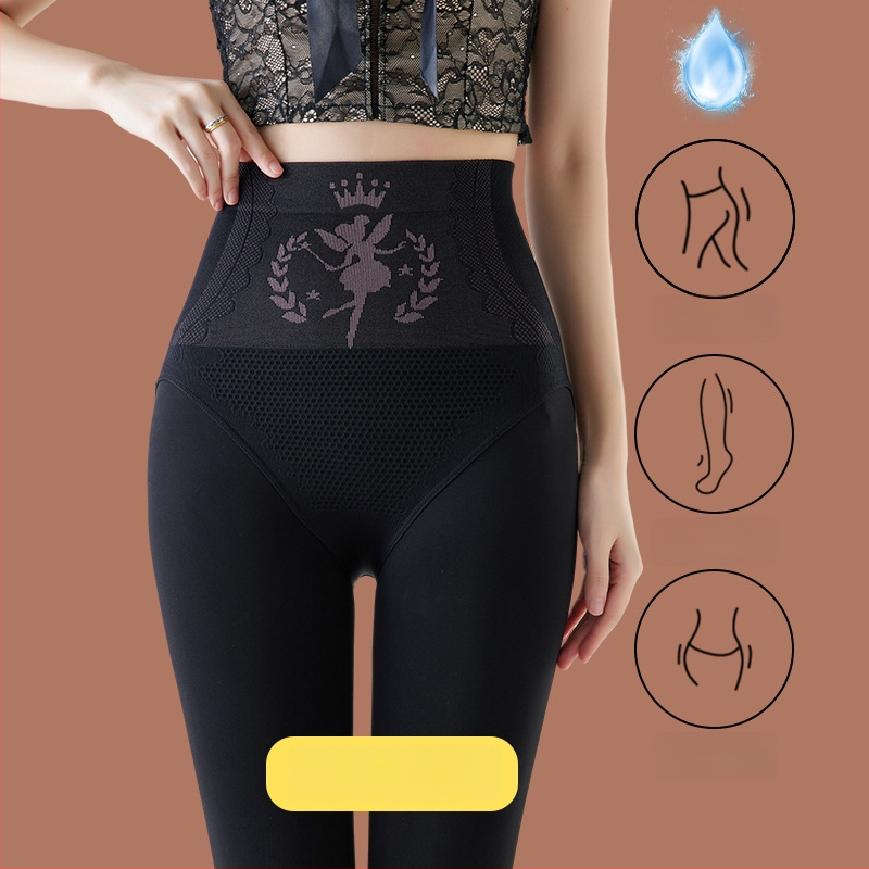 Колготки с подплатой от флис, висока талия, дебели, топли, нейлон-спандекс