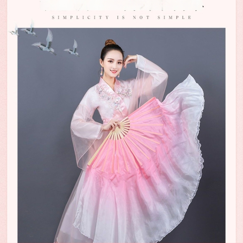 Yangko копринен танцов фен - дълъг фен за класически китайски танц, възрастни, лято 2021