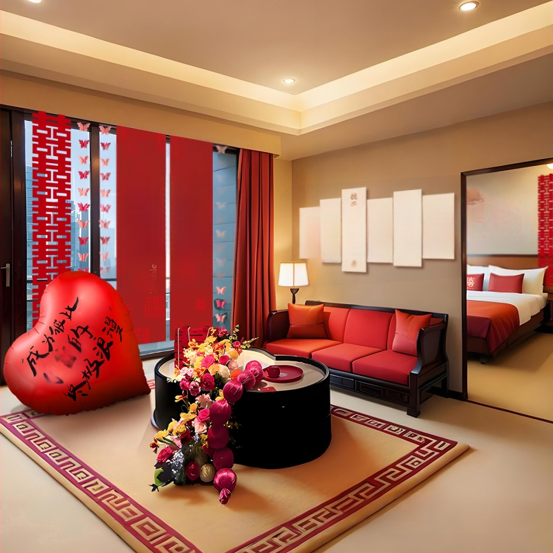 Feixunfei Vestuvės vietos dekoravimo rinkinys — popierinė fono sienos dekoras su kaspėlėmis ir gėlėmis