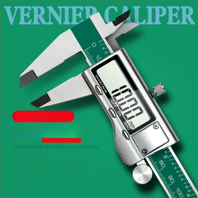 Цифров калипер от неръждаема стомана – индустриален клас, висока прецизност, цифров дисплей