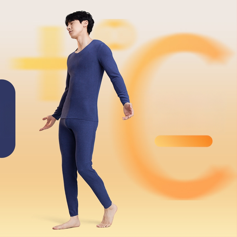 Jesen–zimski termalni komplet od vune i svile, unisex, antibakterijski, debeli flis, gornji dio i hlače