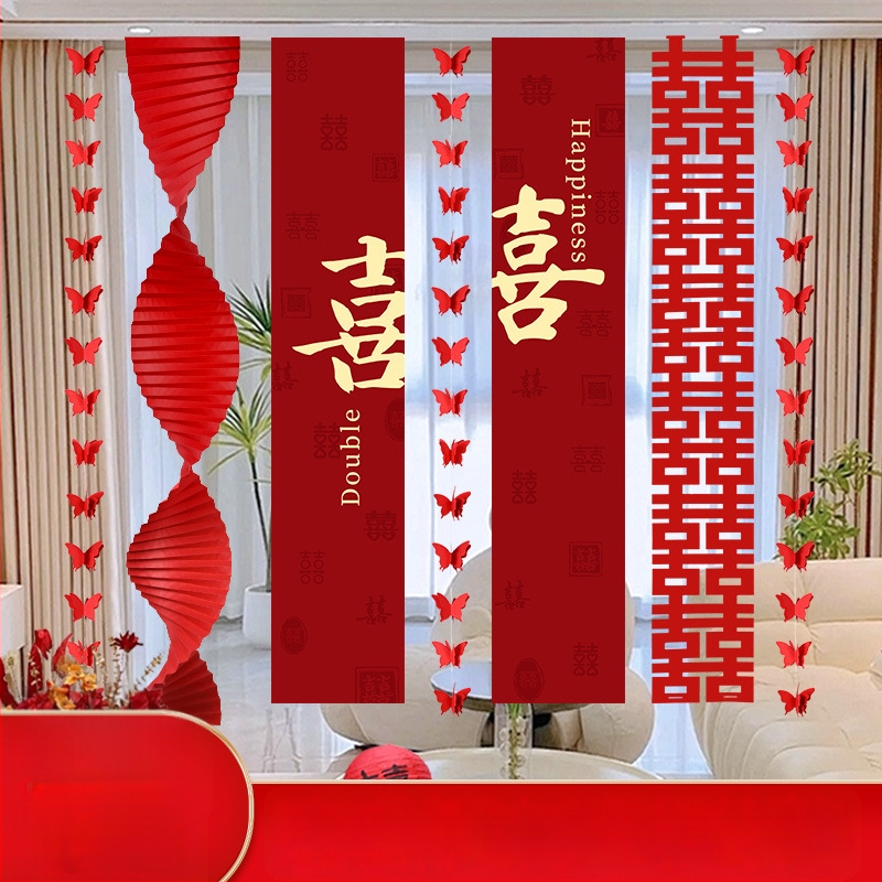 Švenčių dekoracijų komplektas patalpai – girlianda ir nuotraukų fonas, medžiagos: popierius ir juosta