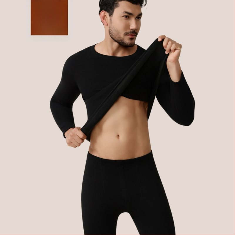 Poros terminių apatinių komplektas – 95% medvilnė, vidinis poliesterio įdėklas 80%, fliso pamušalas, audinio svoris 750 g/m2, ekstra stora 401–500 g/m2, jaunimui 18–40 metų.