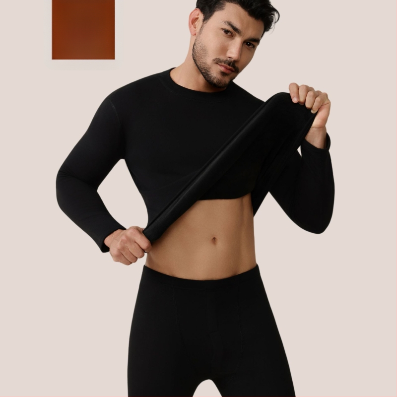 Poros terminių apatinių komplektas – 95% medvilnė, vidinis poliesterio įdėklas 80%, fliso pamušalas, audinio svoris 750 g/m2, ekstra stora 401–500 g/m2, jaunimui 18–40 metų.