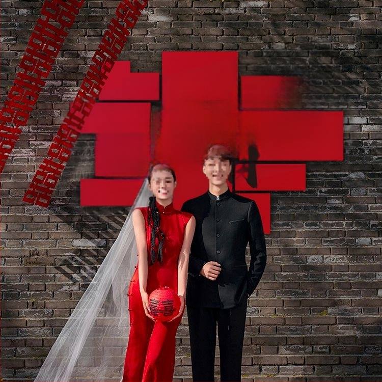 Vjenčani foto backdrop – zidna naljepnica rekvizita za dekoraciju zaruka; nije uvezeno; osobni poklon