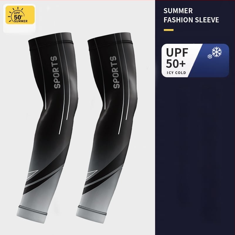 Vasaras saules aizsardzības rokas piedurknes – elpojošs Ice Silk maisījums ar poliesteru un spandeksu, piemērotas velosipēdu un motociklu braukšanai