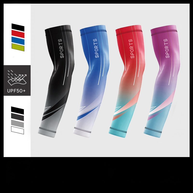 Vasaras saules aizsardzības rokas piedurknes – elpojošs Ice Silk maisījums ar poliesteru un spandeksu, piemērotas velosipēdu un motociklu braukšanai