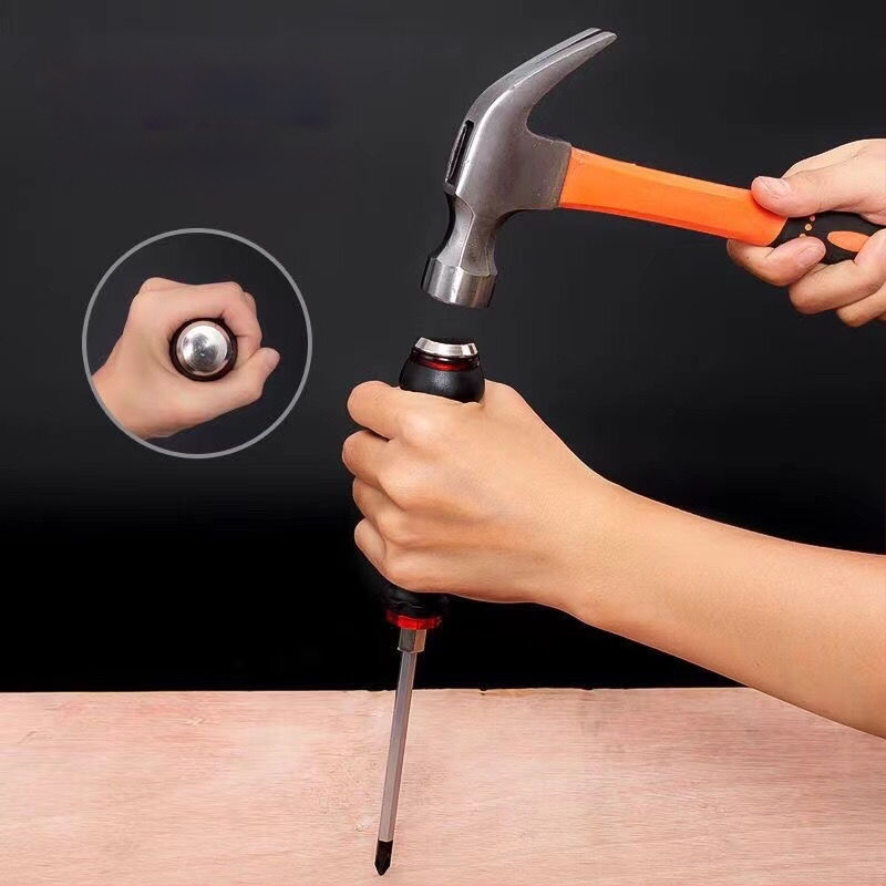 Комплект отвертки с магнит от хром-ванадиева стомана, кръстова и плоска глава, дръжка PP/TPR