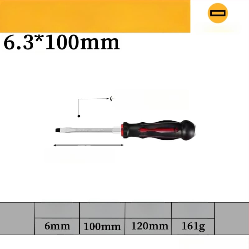 Комплект отвертки с магнит от хром-ванадиева стомана, кръстова и плоска глава, дръжка PP/TPR