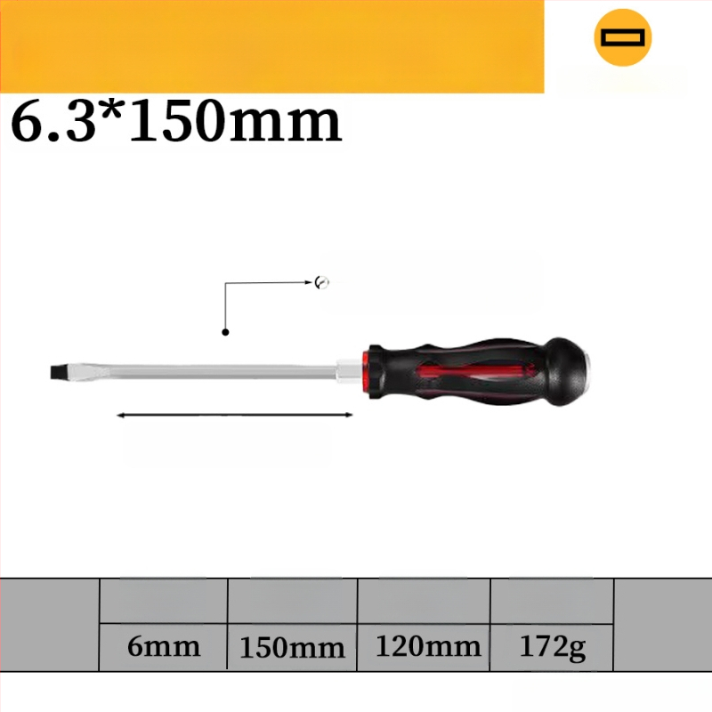 Комплект отвертки с магнит от хром-ванадиева стомана, кръстова и плоска глава, дръжка PP/TPR