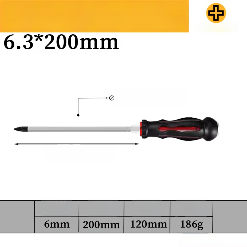 Комплект отвертки с магнит от хром-ванадиева стомана, кръстова и плоска глава, дръжка PP/TPR