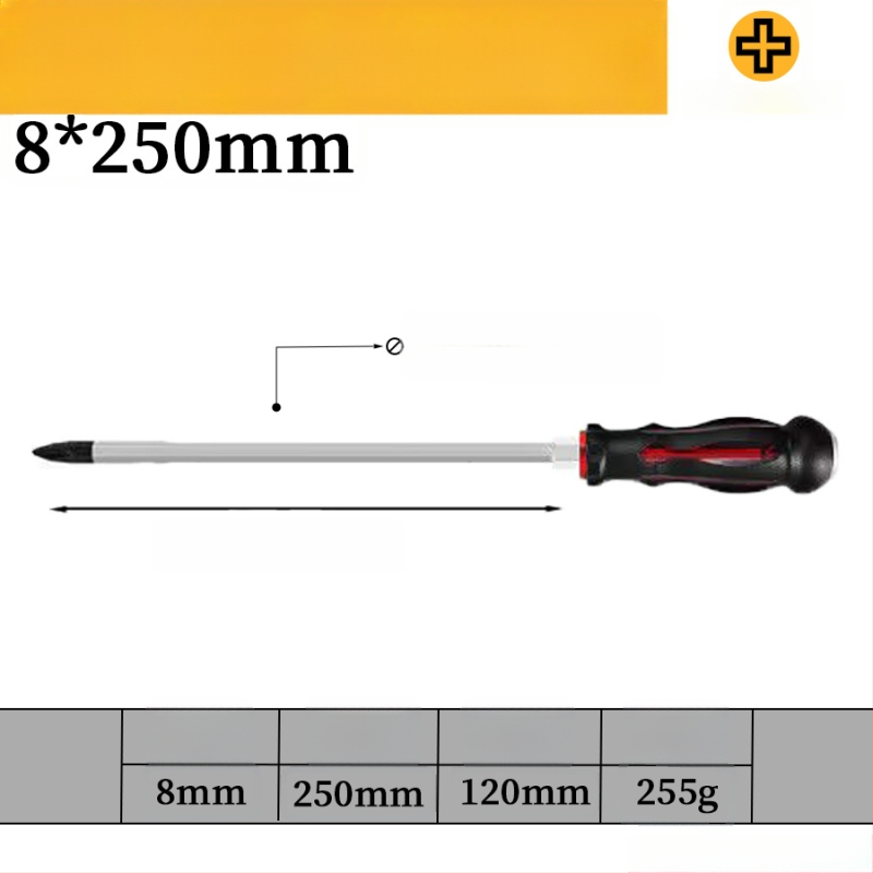 Комплект отвертки с магнит от хром-ванадиева стомана, кръстова и плоска глава, дръжка PP/TPR