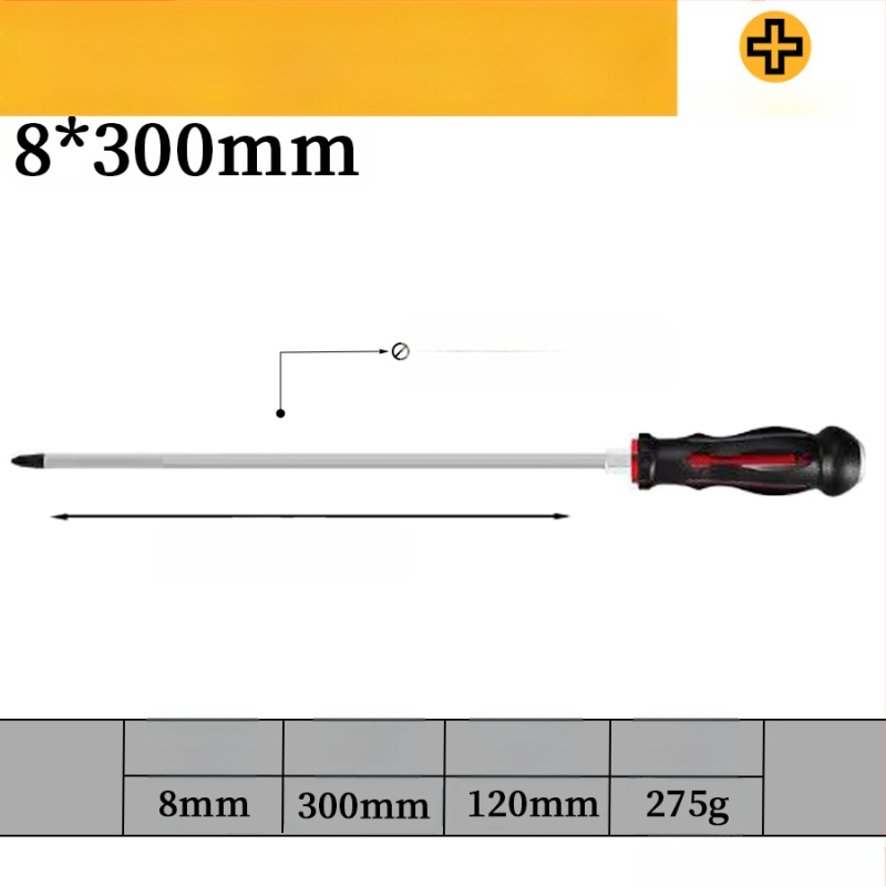 Комплект отвертки с магнит от хром-ванадиева стомана, кръстова и плоска глава, дръжка PP/TPR