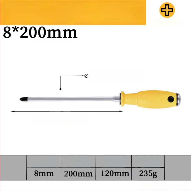 Комплект отвертки с магнит от хром-ванадиева стомана, кръстова и плоска глава, дръжка PP/TPR