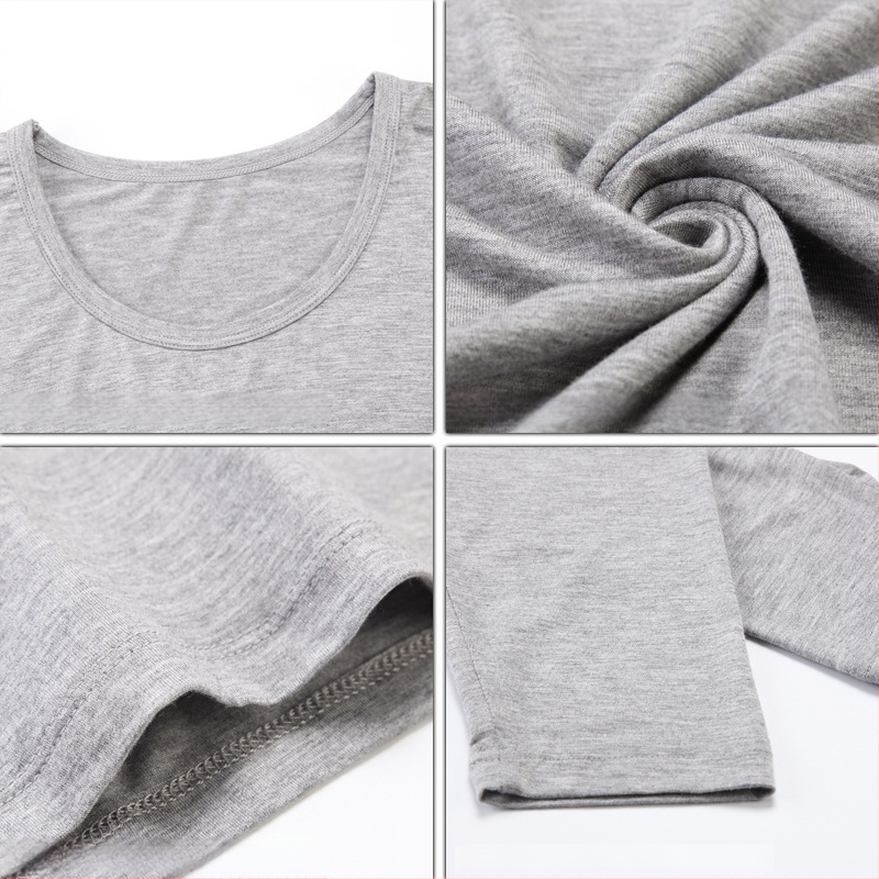 Vyrų modalinis ilgomis rankovėmis marškinėliai su apvalia kakleliu, vienos spalvos, 95% modal, svoris 181–200 g/m2